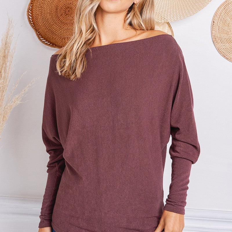 Off Shoulder Crepe Hacci Top