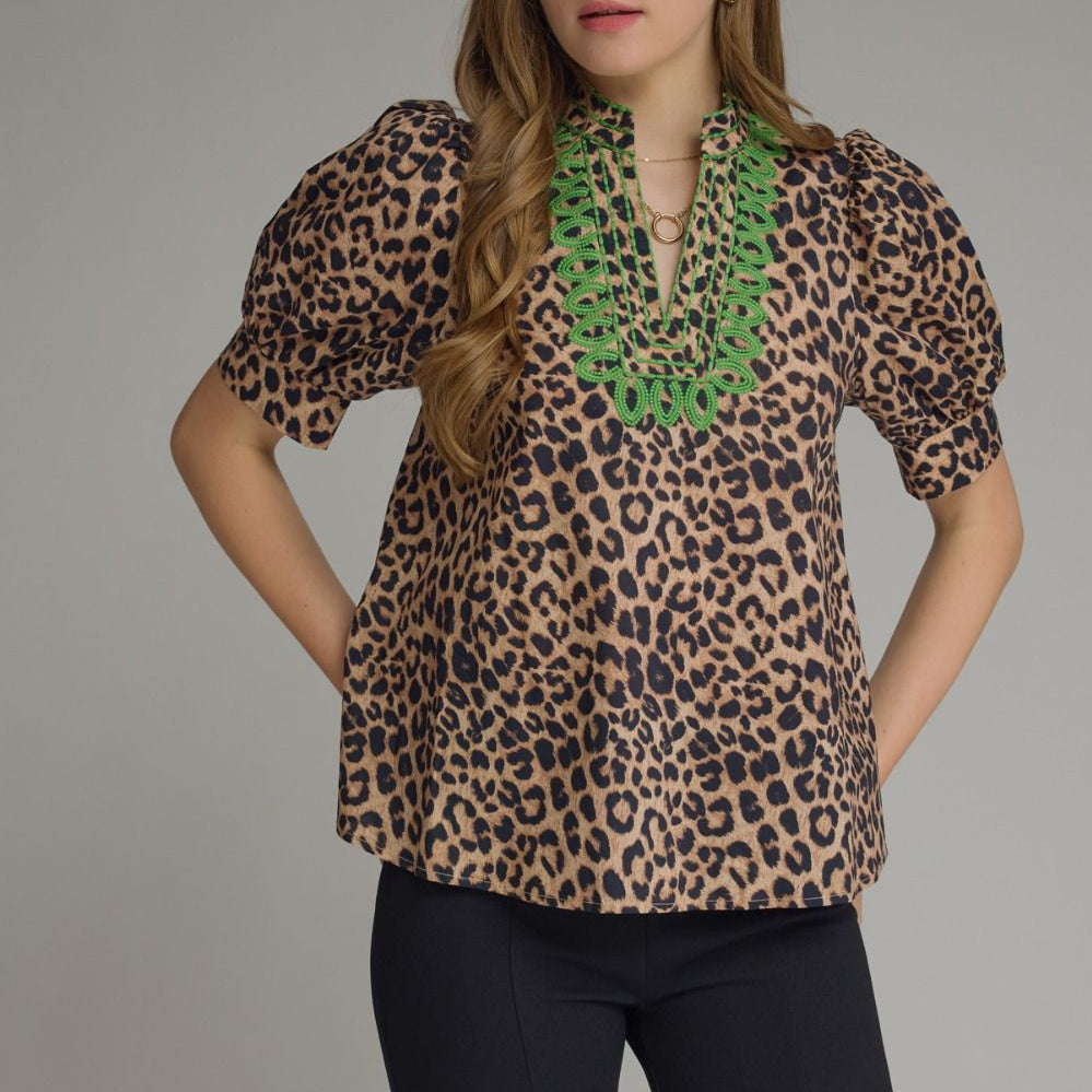 Black or Pink Leopard Print Top
