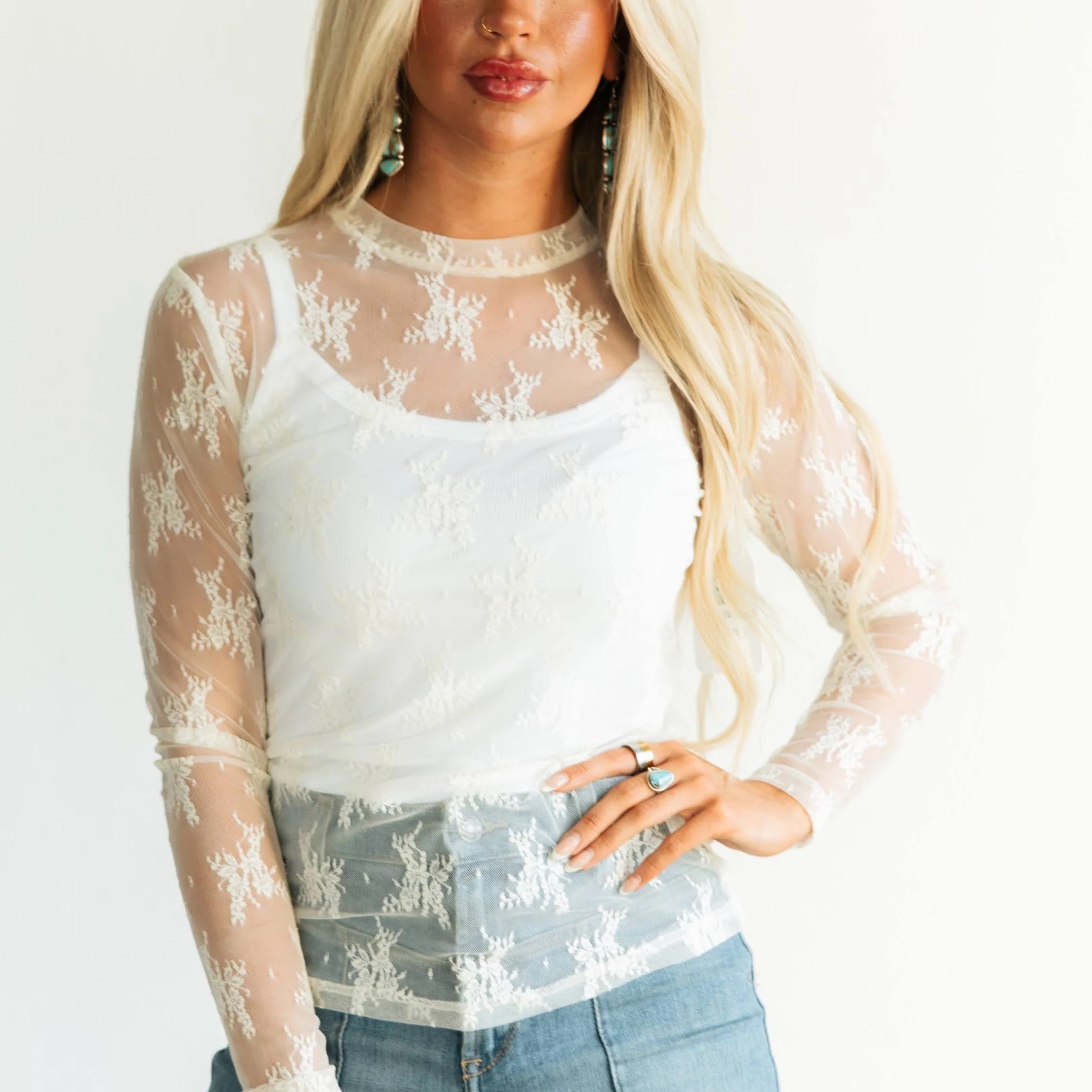 Sheer Lace Top