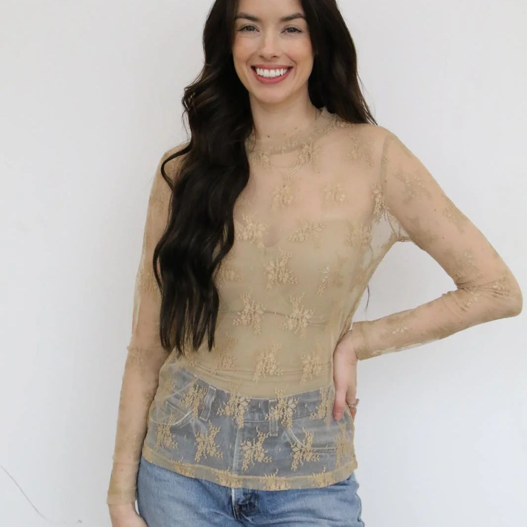 Sheer Lace Top